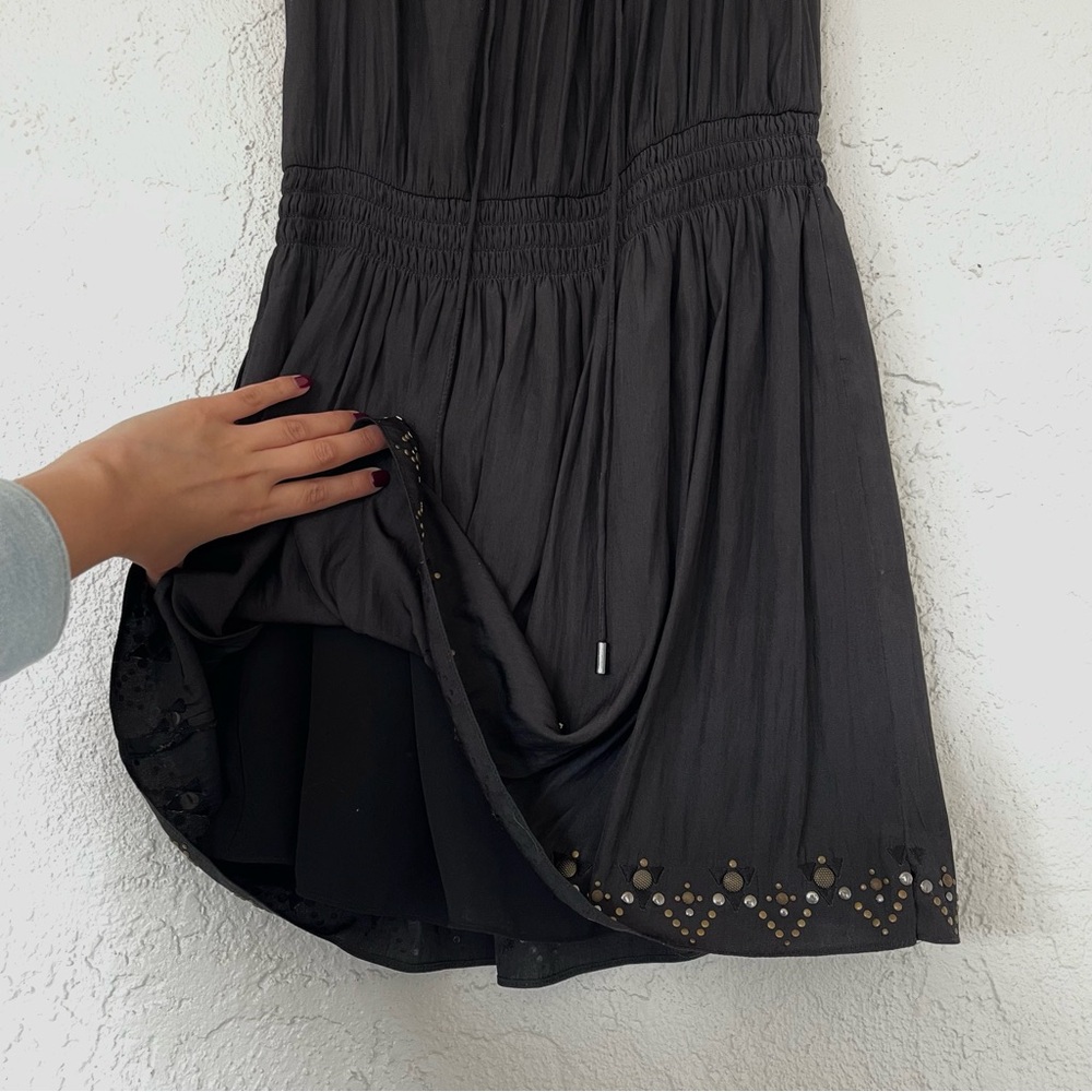 Ramy Brooke Polly Paris Sleeveless Black Studded Mini Dress - Picture 8 of 11